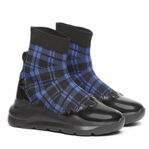 Saint Madeline Blue Suede Leather Ankle Boots