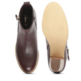 Saint Alexa Brown Leather Ankle Boots