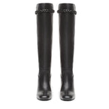 Saint Lelia Black Leather Knee High Boots