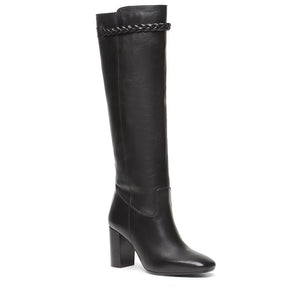 Saint Lelia Black Leather Knee High Boots