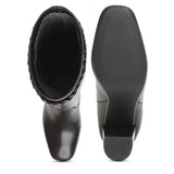 Saint Lelia Black Leather Knee High Boots