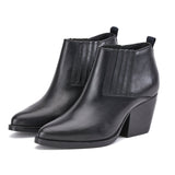 Saint Angela Black Leather Ankle Boot - SaintG India 