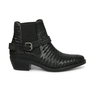 Women Black Leather Ankle Boot