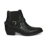 Women Black Leather Ankle Boot