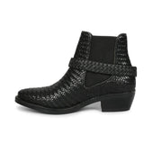 Women Black Leather Ankle Boot