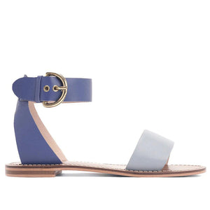 Saint Lea Blue Leather Flats