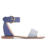 Saint Lea Blue Leather Flats