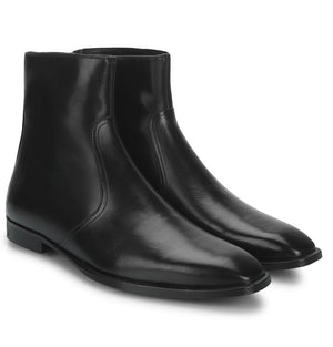 Saint Frederick Black Leather Ankle Boot