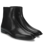 Saint Frederick Black Leather Ankle Boot