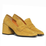 Saint Amelia Mustard Suede Leather Handcrafted Shoes
