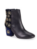 Saint Savina Blue Leather Ankle Boot