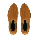 Saint Isa Tan Leather Ankle Boot.