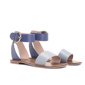 Saint Lea Blue Leather Flats - SaintG