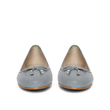 Saint Damita Blue Leather Handcrafted Ballet Flats