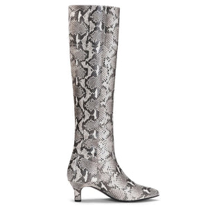 Saint Felicity python print vegan leather Above The Knee Kitten Heel Boots