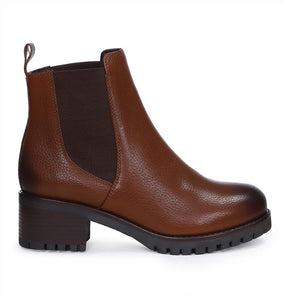 Saint Sophia Brown Leather Ankle Boots
