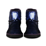 Saint Beatha Shimmering Sequins Blue Snug Boots