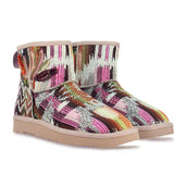 Saint Felice Embroidered Italian Fabric Snug Boots