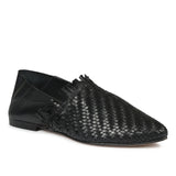 Saint Christina Black Woven Ballerina's. - SaintG