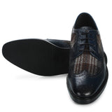 Saint Faustin Navy Leather Lace Up Brogue