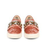 Saint Kacey Peach Velvet Sneaker