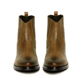 Saint Senorina Tan Burnished Leather Ankle Boot