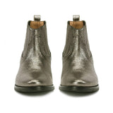 Saint Marion Pewter Crackle Leather Chelsea Boots