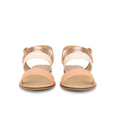 Saint Yina Rose Gold Double Straps Leather Flats
