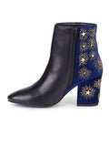 Saint Savina Blue Leather Ankle Boot