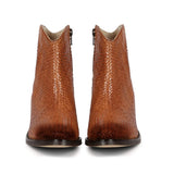 Saint Leone Tan Woven Leather Ankle Boots