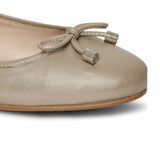Saint Damita Nude Leather Handcrafted Ballet Flats