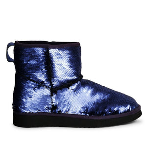 Saint Beatha Shimmering Sequins Blue Snug Boots