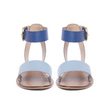 Saint Lea Blue Leather Flats - SaintG