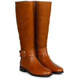 Saint Trinity Tan Leather Knee high Boots