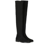 Saint Oriana Black Strech Suede above the knee boots