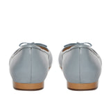 Saint Damita Blue Leather Handcrafted Ballet Flats