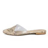 Saint Elfleda Beige Python Leather Mules