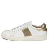Saint Elen White and Gold Leather Sneakers