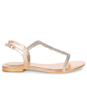 Saint Ottavia Metallic Leather Sandals