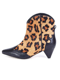 Saint Katherine Beige Leopard Print Calf Hair Leather Ankle Boot