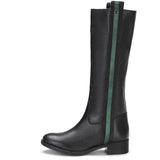 Saint Macrina Black Leather Knee High Boot