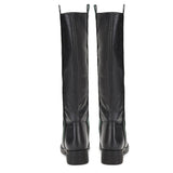 Saint Macrina Black Leather Knee High Boot