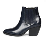 Saint Helena Blue Leather Ankle Boots