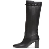 Saint Lelia Black Leather Knee High Boots