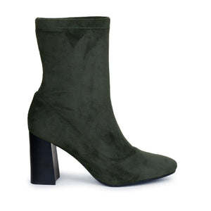 Saint Eleanor Grey Stretch Suede High Ankle Boots