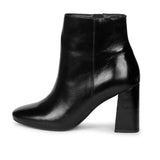 Saint Graziella Black Crackle Patent Leather Ankle Boots