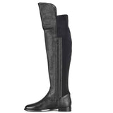 Saint Kelly Black Leather Above The Knee Boots - SaintG