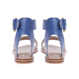 Saint Lea Blue Leather Flats - SaintG