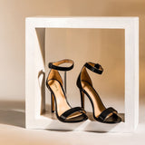 Saint Elyse Black Leather Heel