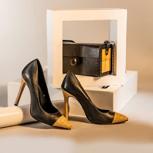 Saint Monica Black Leather Pumps